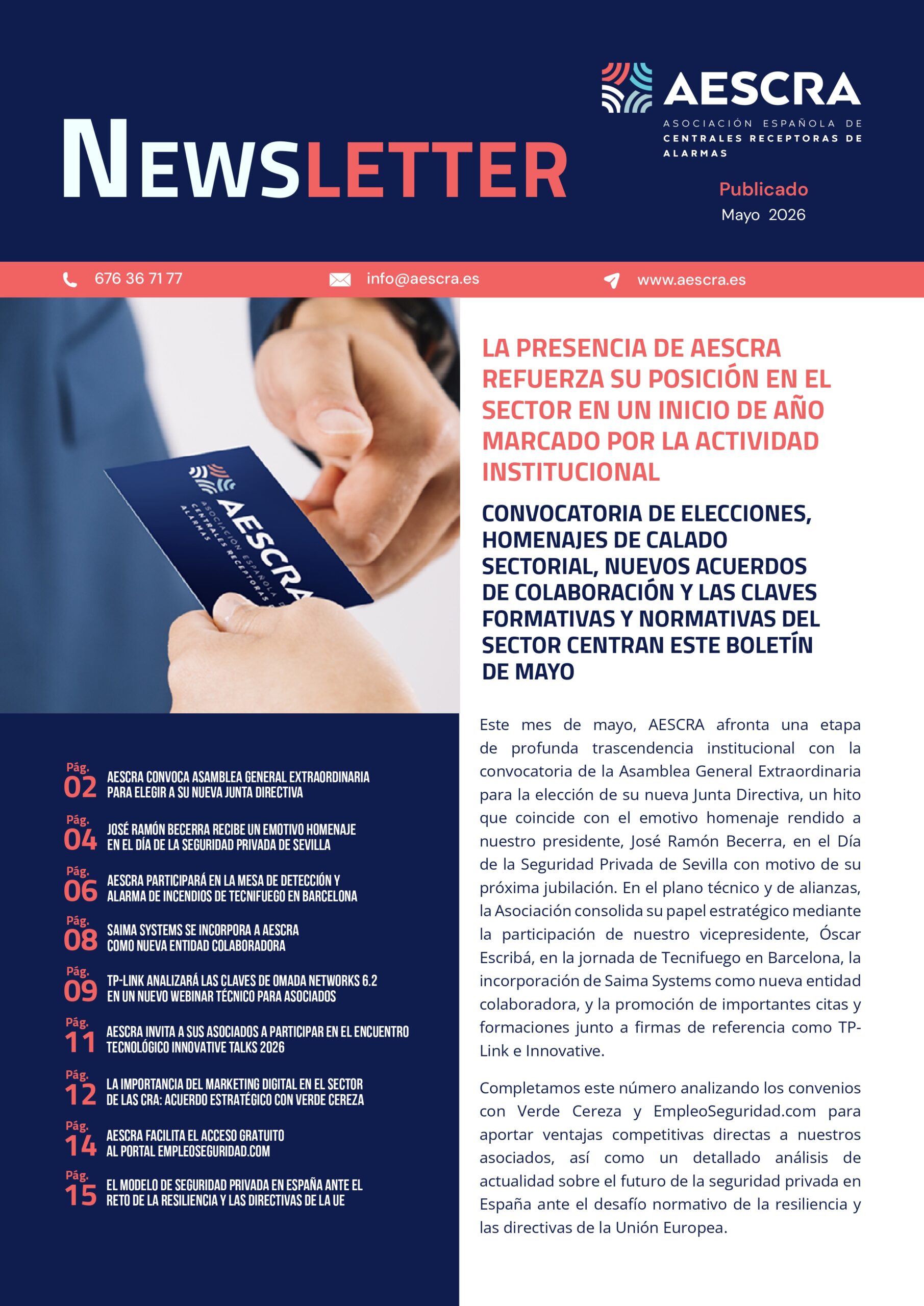 Boletín de AESCRA de Mayo 2026